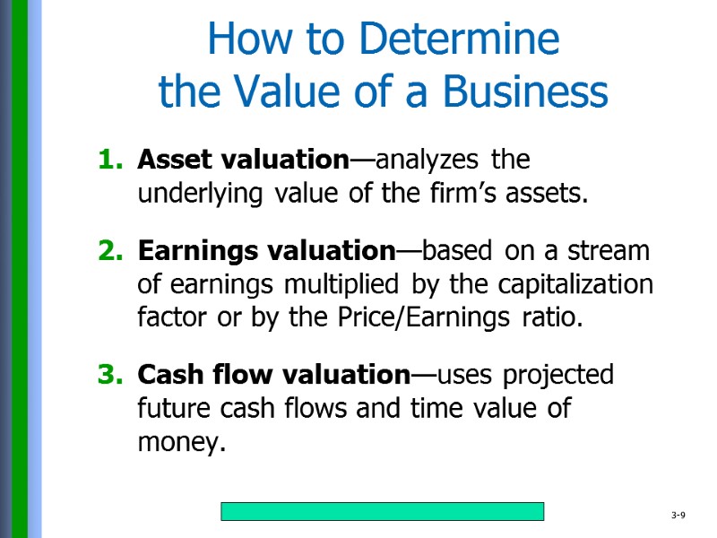 How to Determine  the Value of a Business  Asset valuation—analyzes the underlying